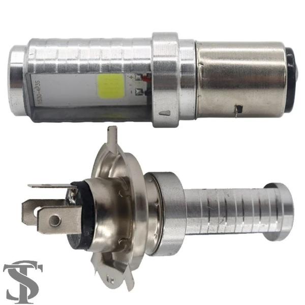 並行輸入品  クリア H6 BA20D LED バイク用ヘッドライト ハイ/ロービーム電球 バイク ...