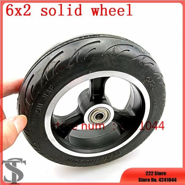 並行輸入品  6インチ電動小型二輪ホイール 6X2 エアタイヤ付き ソリッドメタルハブ 608/62...