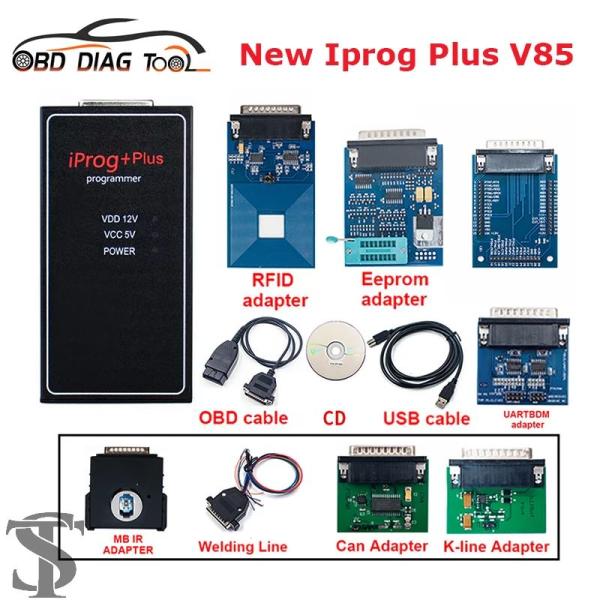 並行輸入品  最新 IPROG PLUS V85 フルアダプター ECU プログラマー IMMO/ラ...