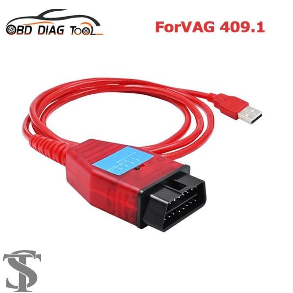 並行輸入品  VAG KKL 409.1 カースキャナー用赤/青ケーブル VAG409 FTDI F...