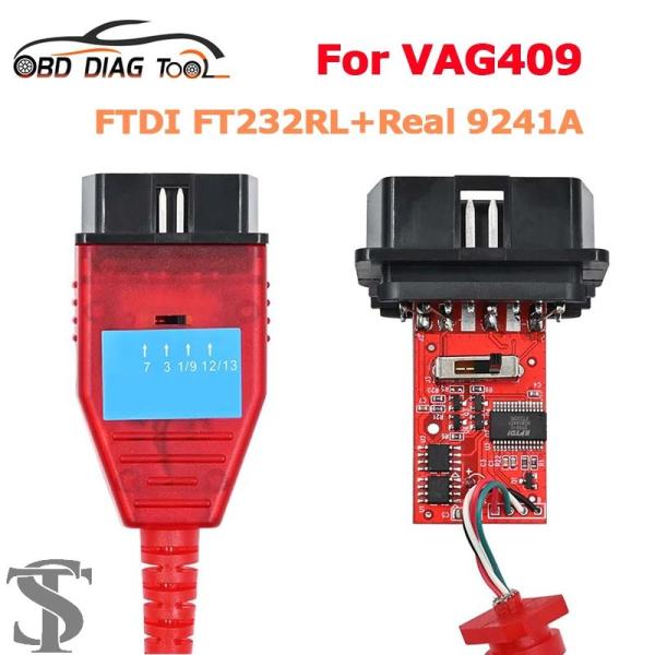 並行輸入品  VAG KKL 409用最新レッドPCB スイッチ付きFTDI FT232RL 409...