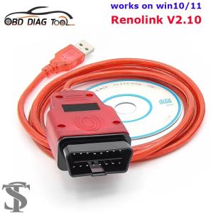 並行輸入品 ルノー車用RENOLINK V2.10 OBD2リセットOBD車診断スキャナーツールECM UCHキーECUプログラマーRENO LINK 1.99