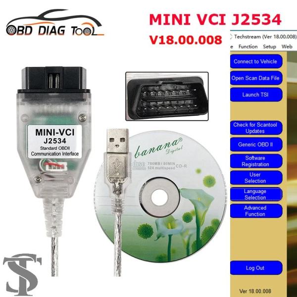 並行輸入品  トヨタ V18.00.008/V17.30.011 用最新 MINI VCI TECH...