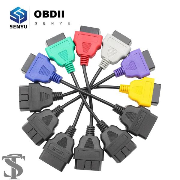 並行輸入品  FIAT ECUスキャン用6色アダプターMULTIECUSCAN OBD 2コネクタA...