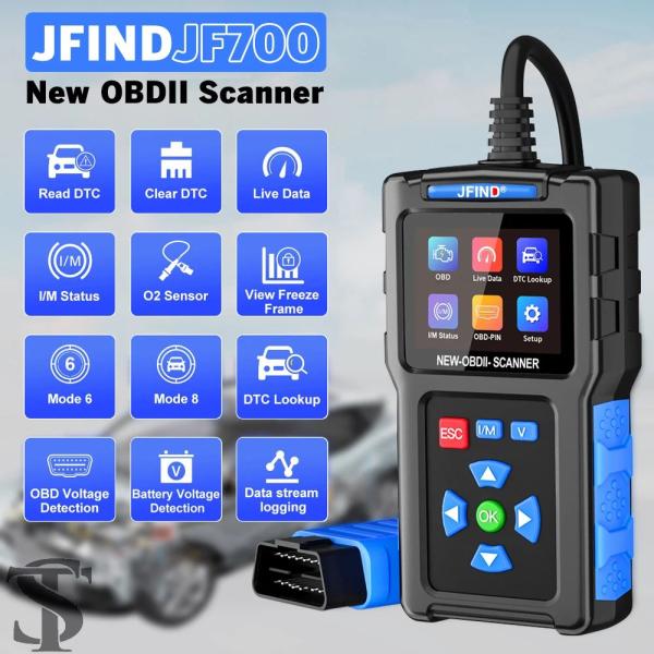 並行輸入品  2025最新OBD2スキャナーコードリーダーJFIND JF700 OBDII自動車診...