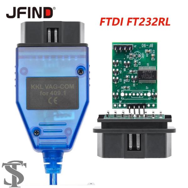 並行輸入品  VAG KKL 409.1 FTDI FT232RL OBD 2 OBD2 車診断 V...