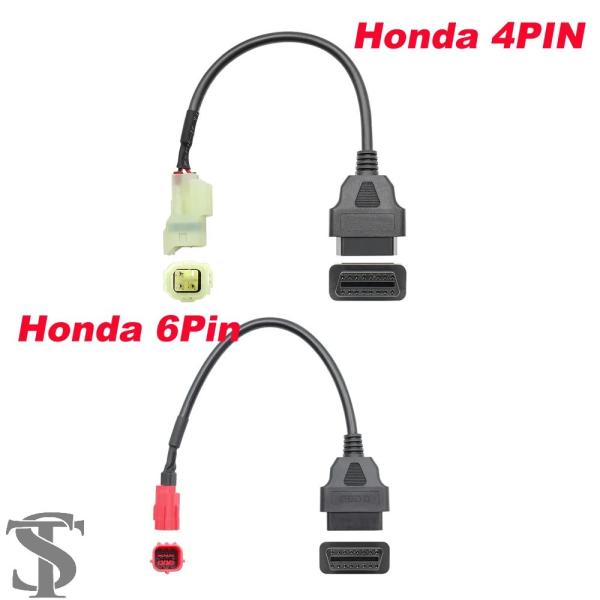 並行輸入品  ホンダ用OBD2ケーブル 4ピン6ピン バイク用OBDII 16ピンケーブル 4ピン/...