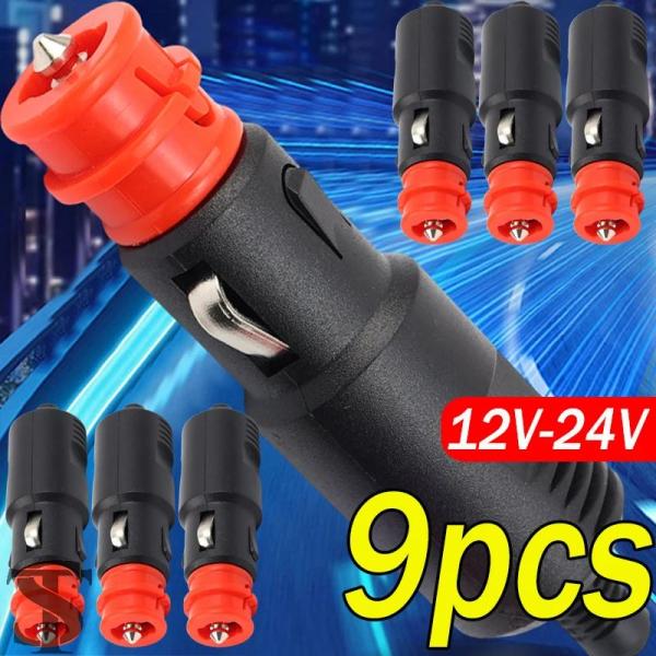 並行輸入品  1-9個汎用12V-24V車用シガレットプラグプラグソケット電源プラグ接続シガレットソ...