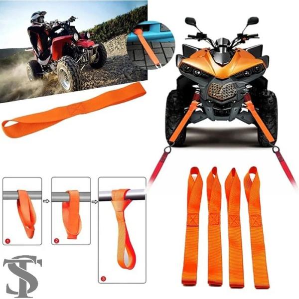 【並行輸入品】 バイク用ナイロンラップ牽引ロープ トランクカーゴキャリアループストラップ 汎用カーパ...