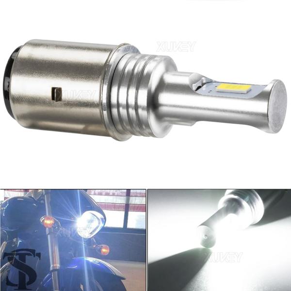 並行輸入品 BA20D LED バイクヘッドライト電球 DC 12V S2 H6 LED 電球ヘッド...