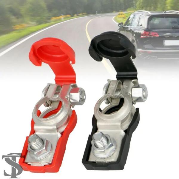 並行輸入品  2個入り 車 ボート トラック バッテリーターミナルコネクタ プラス マイナス トップ...