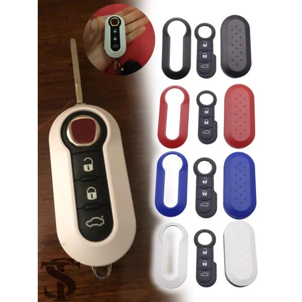 並行輸入品  OKEYTECH 3ボタン リモートフリップシリカカーキーシェル フィアット 500 ...