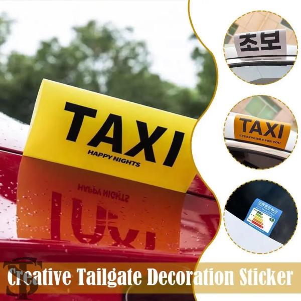 並行輸入品  クリエイティブタクシーロゴ洗車ラベルロゴステッカー防水日焼け止め窓リアドア装飾カスタム...