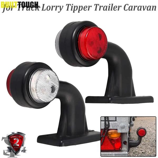 並行輸入品 2X 汎用 LED サイドマーカーライト 12V 24V アウトラインインジケータートラ...