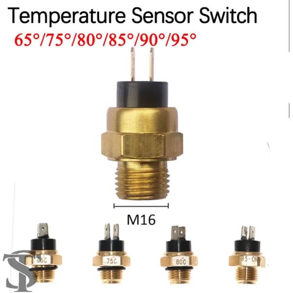 M16 バイク用電動ラジエーター冷却ファン 水温サーモスタットスイッチ 温度センサー