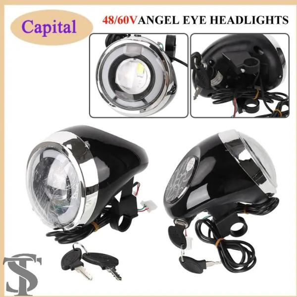 並行輸入品  CITYCOCO ANGEL EYES 48/60V ヘッドライト 電動小型二輪用 T...