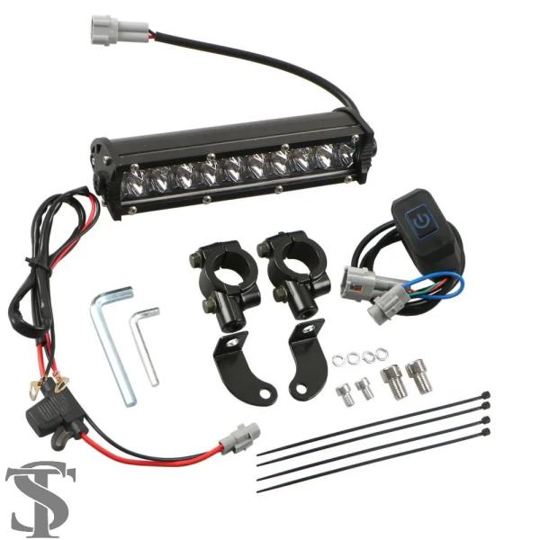 並行輸入品 60W モトクロス LED ライトバーキット 取り付けブラケットスイッチ配線付き CRF...