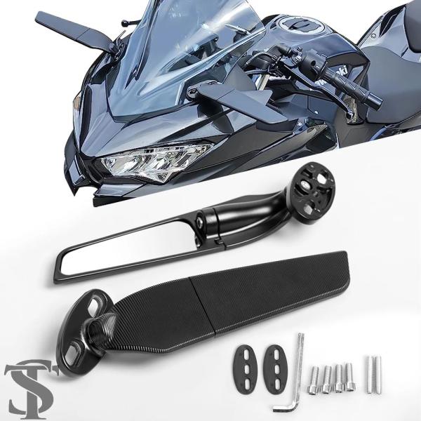 並行輸入品 バイクバックミラーカワサキ ZX10R ZX9R ZX7R ZX6R ZX636 ZX1...