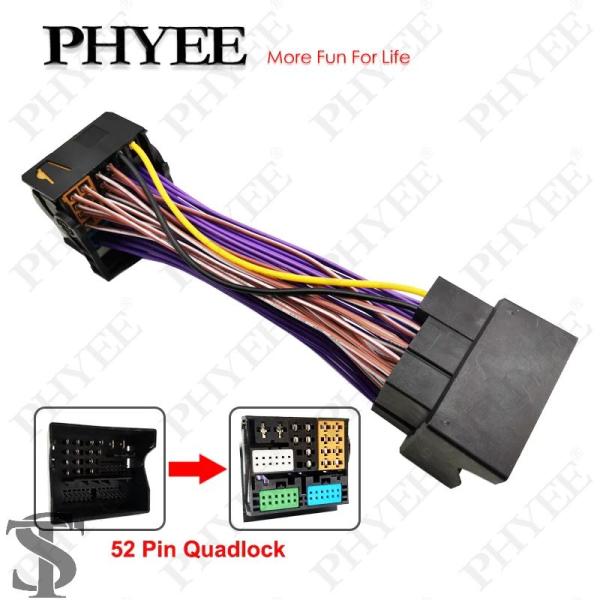 並行輸入品 52 ピン QUADLOCK コネクタ延長ハーネスアダプタープラグプレイ配線ケーブルフォ...