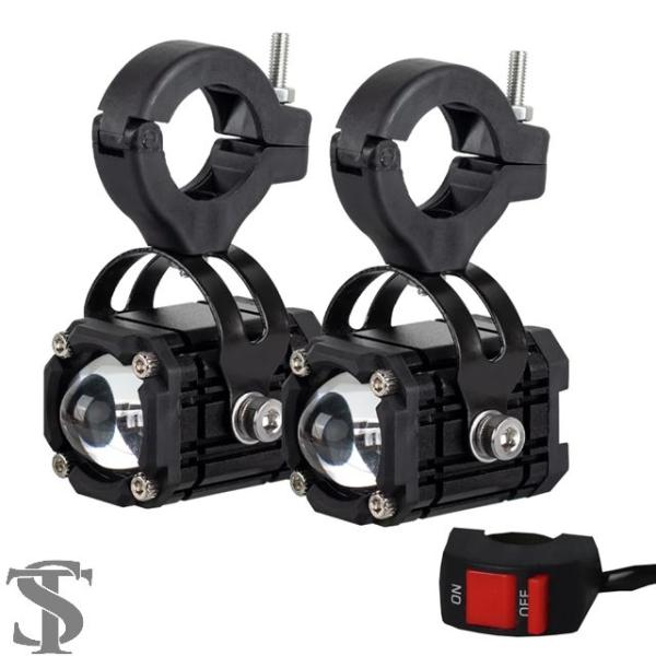 並行輸入品 補助バイク 二輪ヘッドライトドライビングフォグランプバー12V 24Vプロジェクターレン...