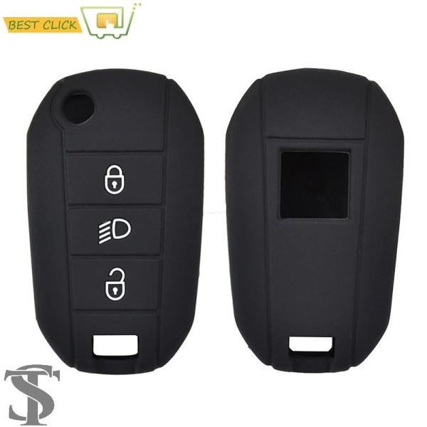 並行輸入品 シリコーンリモートキーケース FOB カバースキンホルダープジョー 208 2008 3...