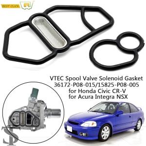 並行輸入品 上部 + アンダー VTEC スプールバルブ電磁ガスケットキットホンダシビック GSR NSX D16Z6 B18C1 B16A2 B18C5 36172-P08-015 15825-P08-005