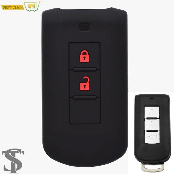並行輸入品 2 ボタンシリコーンリモートキーケース三菱 L200 ASX アウトランダーエクリプスク...