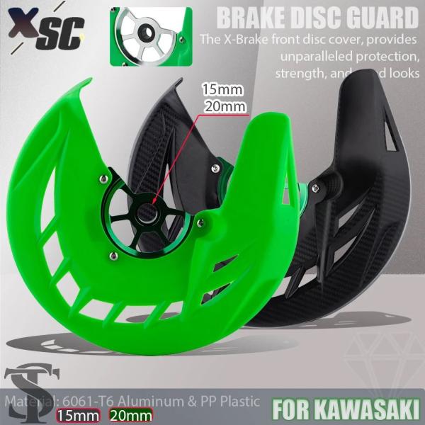 並行輸入品 バイク 15 MM 20 MMフロントブレーキディスクガードプロテクターカバーカワサキ ...