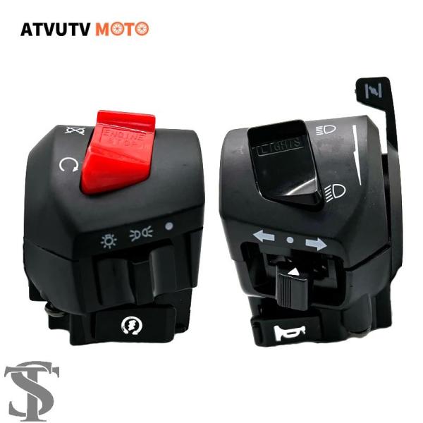 並行輸入品 22 MM汎用バイクハンドルバースイッチチョークホーンウィンカーヘッドライト電気スタート...