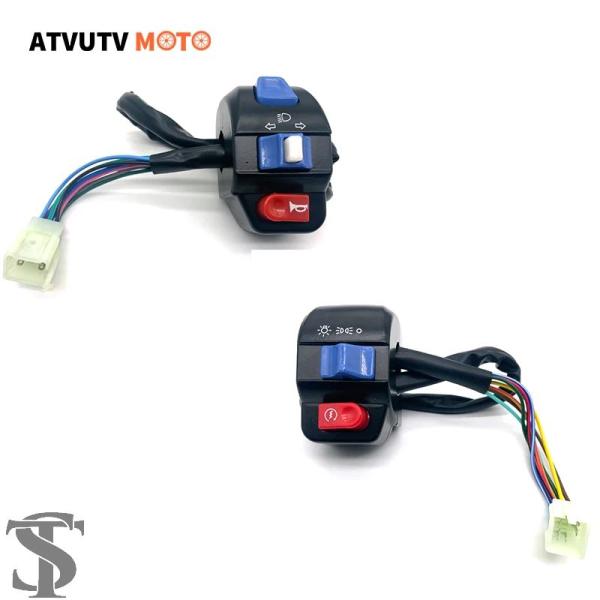 並行輸入品 1 ペアハンドルバー制御スイッチホーンウィンカー 12V 防水 GY6 50CC 125...