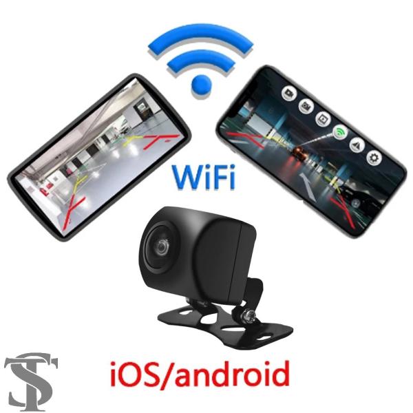 並行輸入品 汎用 AHD 1080P ワイヤレスリアビューカメラ WIFI フロントナイトビジョン防...