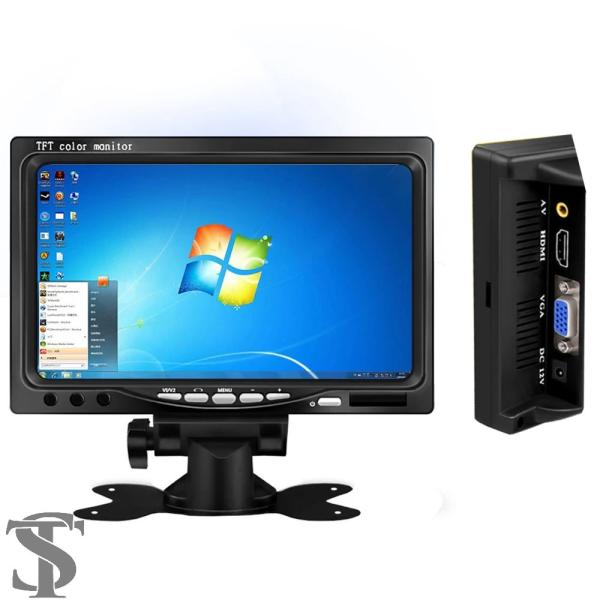 並行輸入品 解像度1024 X 600 7インチ小型LCDカーモニター AV / VGA / HDM...
