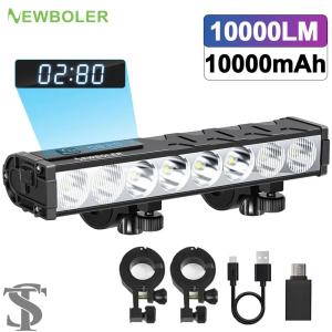 並行輸入品 自転車ライト フロント 10000ルーメン バイクライト 10000MAH 防水 懐中電灯 USB充電 MTBロード用 サイクリングランプ