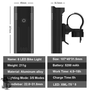 並行輸入品 自転車ライト フロント 4800ル...の詳細画像4
