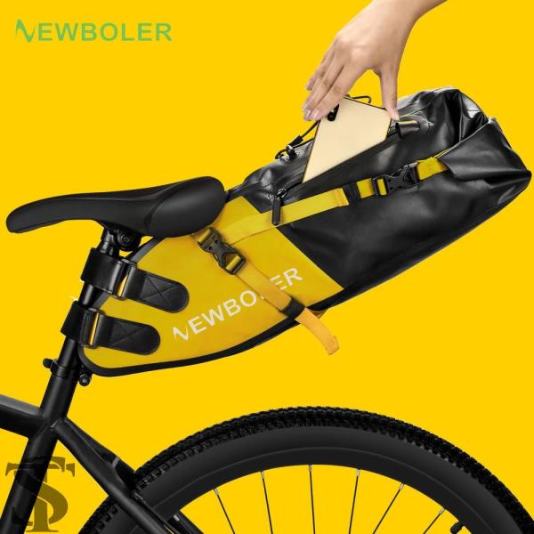 【並行輸入品】自転車バッグ 防水 13L 大容量 自転車サドルバッグ 折りたたみ式 テールリアバッグ...