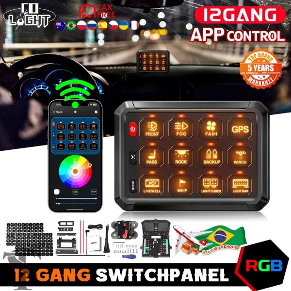 並行輸入品 COLIGHT 12/8 ギャングスイッチパネル アプリコントロール付き オン/オフ多機...