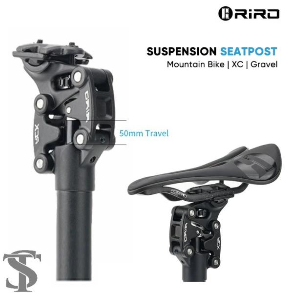 並行輸入品 RIRO 自転車用ショックアブソーバー サスペンションMTBバイク用ドロップシートポスト...