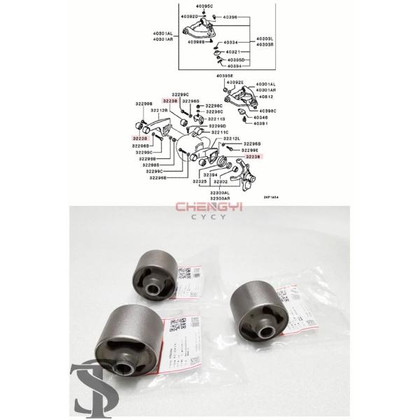 並行輸入品 フロントディファレンシャルサポートブッシュゴムスリーブパジェロ V31W V32W V3...