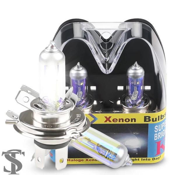 並行輸入品 2 個 H4 12V ハロゲン電球 2300 K ゴールデンイエロー 60/55 ワット...