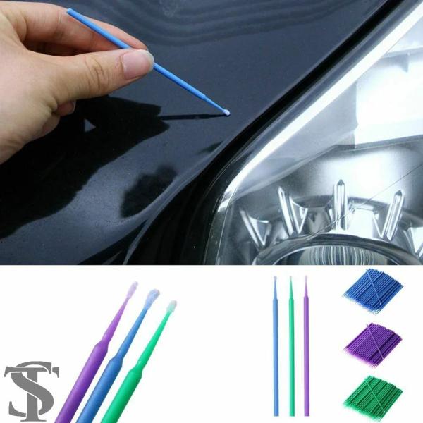 並行輸入品 100 個ペイントブラシペイントタッチアップカラフルペン一度限り使用トゥース科先端自動ア...