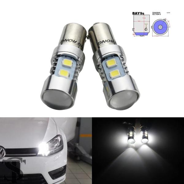 並行輸入品 2X BAY9S 435 H21W 10SMD 2835 LED 車サイドライトインジケ...