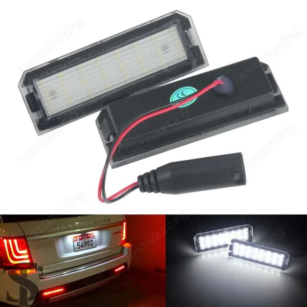 並行輸入品 2X LED ライセンスナンバー ライト ホワイト ランドローバーレンジローバー L40...