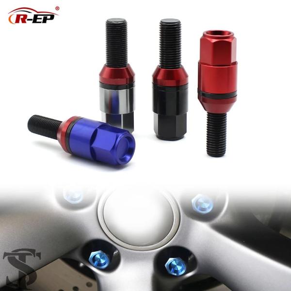 並行輸入品 R-EP アイアンホイールボルトコーンシートアルミキャップ M12X1.25 M12X1...