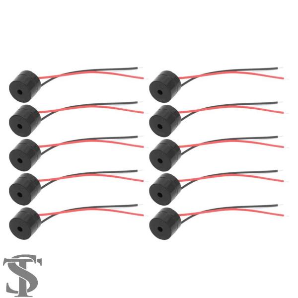 並行輸入品 10 個 DC3-24V 圧電電子ブザーアラームアクティブ圧電電子有線コネクタビーパー ...