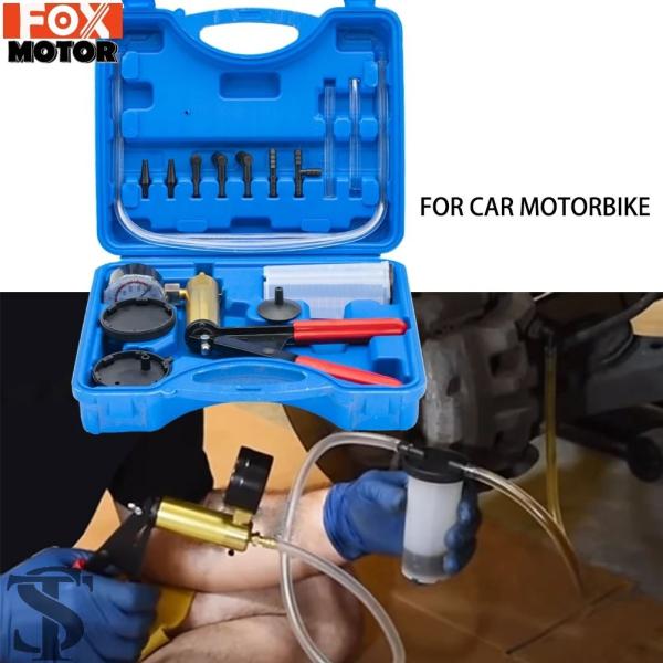 並行輸入品 汎用ハンドヘルドブレーキブリーダーテスターブリードキットセット真空ポンプ/ゲージ車自動車...