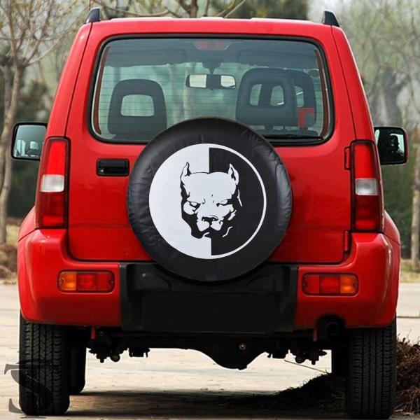 並行輸入品 汎用 PVC レザースペアタイヤホイールカバーケースプロテクターバッグポーチハマー H3...