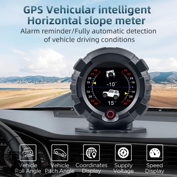 【並行輸入品】X95 車 GPS スロープメーターデジタルヘッドアップディスプレイ傾斜計スピードメー...