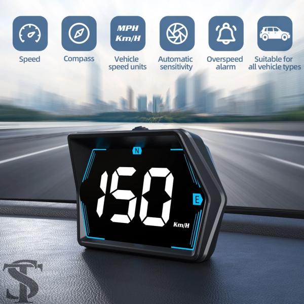 並行輸入品 G20 HUD GPS 車デジタルスピードメーターヘッドアップディスプレイ汎用ビッグフォ...