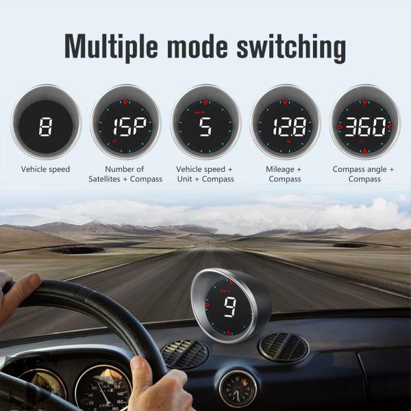 並行輸入品 HUD G5 GPS HUD スマートデジタルスピードマイレージメーター超過スピード自動...