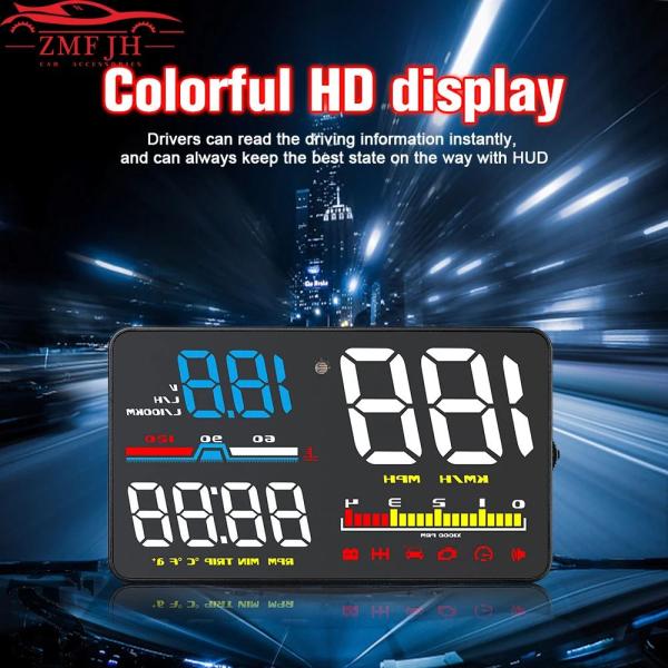 並行輸入品 D5000 OBD2 ヘッドアップディスプレイスピードメーターフロントガラスプロジェクタ...